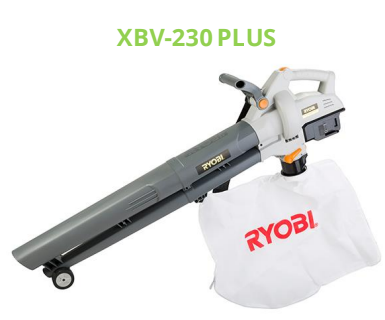 Ryobi XBV-230 PLUS Blower Vacuum (245km/h Cordless Garden Tool)