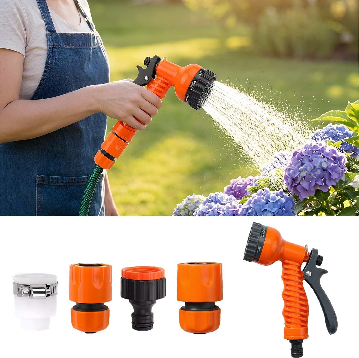 7-Pattern Multi-Function Garden Hose Spray Gun Set - Image 4